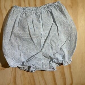 Vintage Girls Blue Floral Bloomers Diaper Cover Size 4T Made in USA
